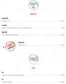 Menu James Bun - Les banh mi et les phô