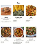 Menu Le Privilège - Les plats