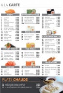 Menu Osaka Sushi - A la carte