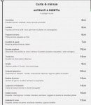 Menu Ricci - les antipasti et les pizzas