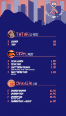 Carte et menu de Sushi Town & poke à Paris 17 — Tataki, sushi et chirashi