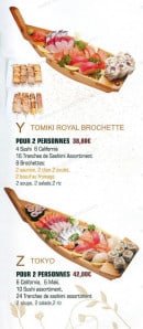 Menu Tomiki - Les menus bateaux