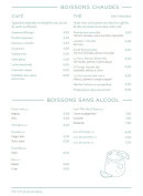 Menu Zoku - Les boissons chaudes et boissons sans alcools