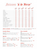 Menu Bouillon Pigalle - Les boissons