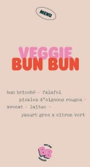 Menu Bun Bun - Veggie bun bun