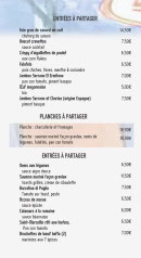 Menu Café Albert - Les entrées à partager et  planches