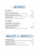 Menu Doppio - Les antipasti, insalate, carpaccio