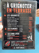 Carte et menu de Fantomas à Paris 18 — A grignoter en terrasse