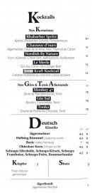 Menu Kiez Biergarten Parisien - Les cocktails