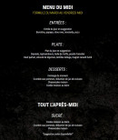 Menu Le Café Neon - Menu du midi