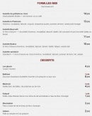Menu Le Grand Phénicien - Les formules midi et desserts