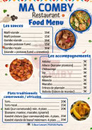 Menu Ma Comby - Les sauces, plats traditionnels et accompagnements