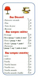 Menu Mac Beni - Les desserts, crepes,....