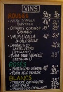 Menu Sale e  Pepe - Les vins