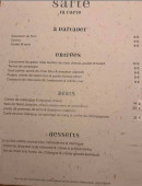 Menu Sarté - La carte