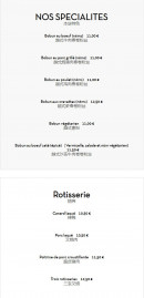 Carte et menu de Bo Bun Flandre à Paris 19 — Les spécialités et rotiseries