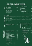 Menu Botza - Menu petit déjeuner
