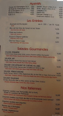 Menu Le jaurès - Les entrées, salades et  italiennes