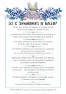 Menu Le Pavillon des Canaux - Les 10 commandements 