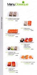 Menu light sushi - Les menus classiques suite