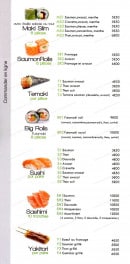 Menu light sushi - Les makis, temakis, sushis,...