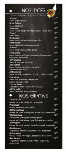 Menu Little Italy - Les pates et gratins