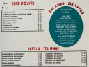 Menu Pizza Capri - Les hors d'oeuvre, salades et pates