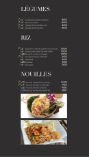 Menu Thaï Basilic - Légumes, nouilles et riz