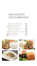 Menu Thaï Basilic - Spécialités vietnamiennes