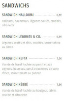 Menu Tintamarre - Les sandwiich