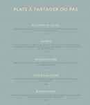 Menu AHO • cucina moderna - Plats à partager ou pas