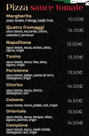 Menu La Dorata - Les pizzas sauce tomate