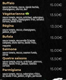 Menu La Dorata - Les pizzas sauce tomate suite