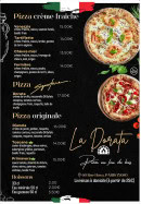 Menu La Dorata - Les pizzas crème fraiche, pizzas originales et boissons