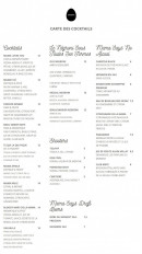 Menu Mama Shelter - Les cocktails