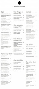 Menu Mama Shelter - Les boissons rooftop