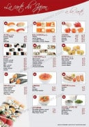 Menu Mekomi - Les sushis, les rolls saumons, les sashimis....