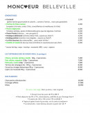 Menu Moncœur - Grignotages, à partager et planches