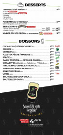 Menu PB Poulet Braisé - Desserts et boissons a emporter