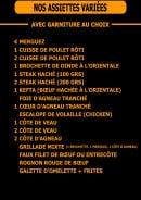 Carte et menu de Rôtisserie des Maraichers à Paris 20 — Les assiettes variées