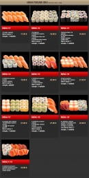 Menu Sushi Nuit - Les menus poissons crus