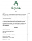 Menu Café Augustin - La carte