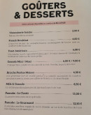 Menu Café Love - Les gouters et desserts