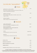 Menu Dolce Vita - Le coin des sans gluten