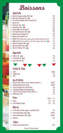 Menu La Bocelli - Les boissons