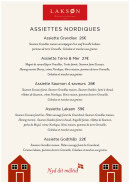 Menu Laksøn - Les assiettes