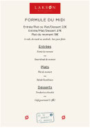 Menu Laksøn - Les formules