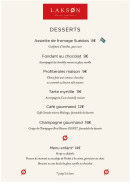 Menu Laksøn - Les desserts