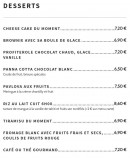 Menu Rev’art jungle - Les desserts