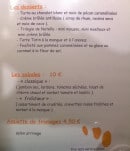 Menu Un Grain De... - Les desserts, les salades et les fromages 